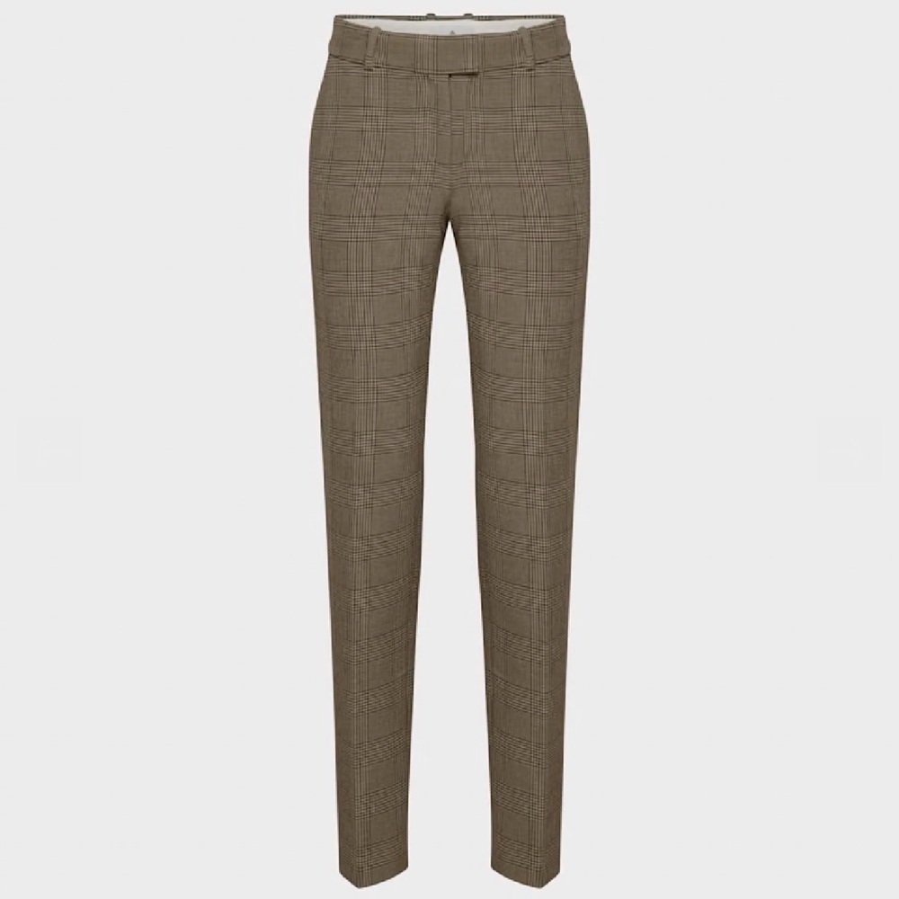 Aritzia (Re)ssential Babaton Broker Pant Tyler check/taupe size 8 NWT